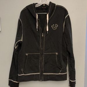 Men's True Religion zip up hoodie